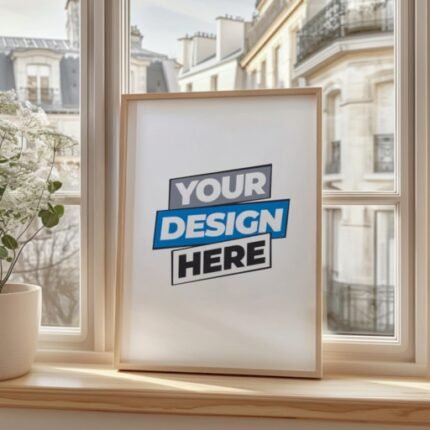 Vertical Wood Frame mockup