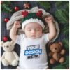 Christmass Baby Bodysuit mockup