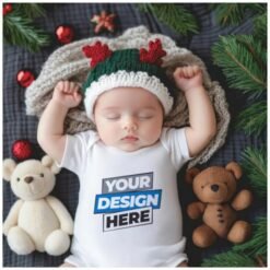 Christmass Baby Bodysuit mockup
