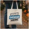 Halloween Tote Bag Two mockup